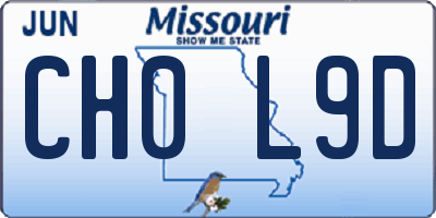 MO license plate CH0L9D