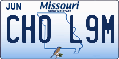 MO license plate CH0L9M