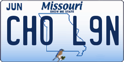 MO license plate CH0L9N