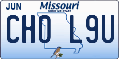 MO license plate CH0L9U