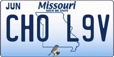 MO license plate CH0L9V