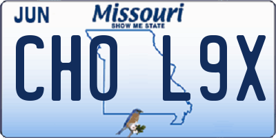 MO license plate CH0L9X