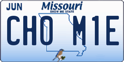 MO license plate CH0M1E