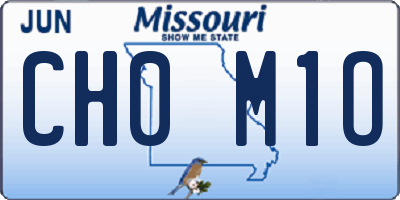 MO license plate CH0M1O