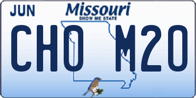 MO license plate CH0M2O