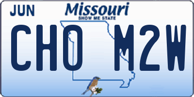 MO license plate CH0M2W