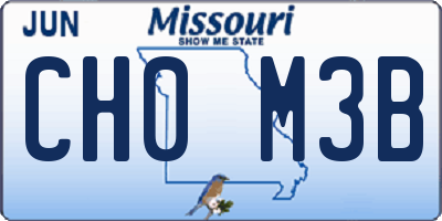 MO license plate CH0M3B