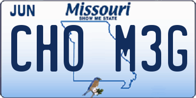 MO license plate CH0M3G