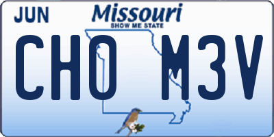 MO license plate CH0M3V