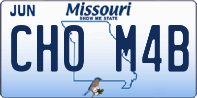 MO license plate CH0M4B