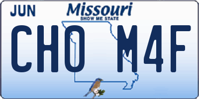 MO license plate CH0M4F