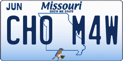 MO license plate CH0M4W
