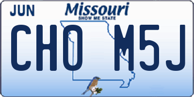 MO license plate CH0M5J