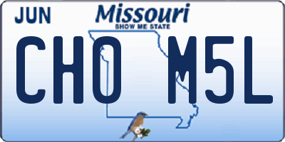 MO license plate CH0M5L
