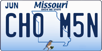 MO license plate CH0M5N