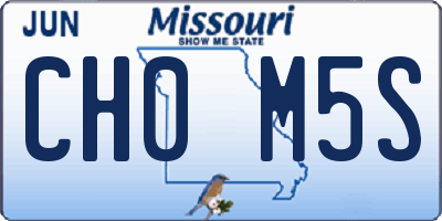 MO license plate CH0M5S