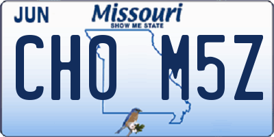 MO license plate CH0M5Z
