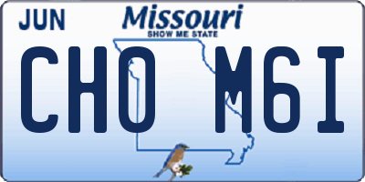MO license plate CH0M6I