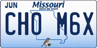 MO license plate CH0M6X