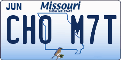MO license plate CH0M7T