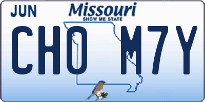 MO license plate CH0M7Y