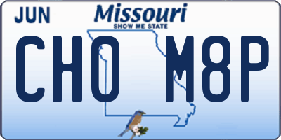 MO license plate CH0M8P