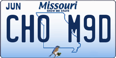 MO license plate CH0M9D