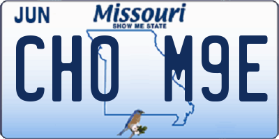 MO license plate CH0M9E