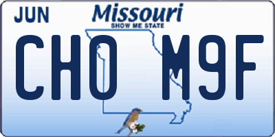 MO license plate CH0M9F