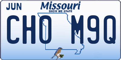 MO license plate CH0M9Q