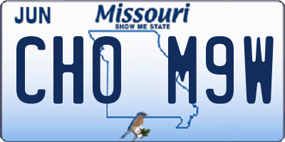 MO license plate CH0M9W