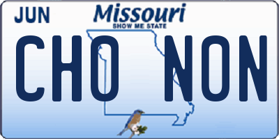 MO license plate CH0N0N