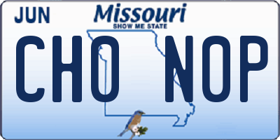 MO license plate CH0N0P