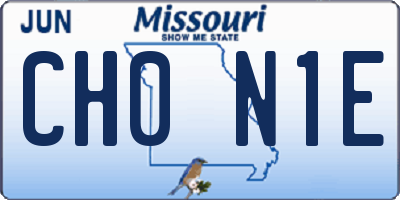 MO license plate CH0N1E
