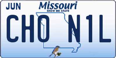 MO license plate CH0N1L