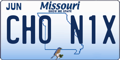 MO license plate CH0N1X