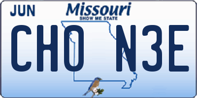 MO license plate CH0N3E