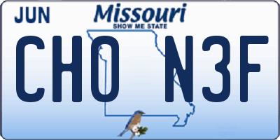 MO license plate CH0N3F
