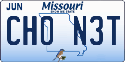 MO license plate CH0N3T