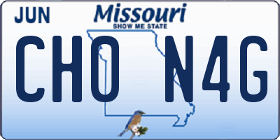 MO license plate CH0N4G