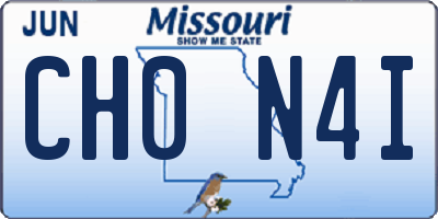 MO license plate CH0N4I