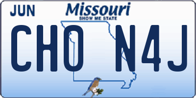 MO license plate CH0N4J