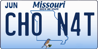 MO license plate CH0N4T