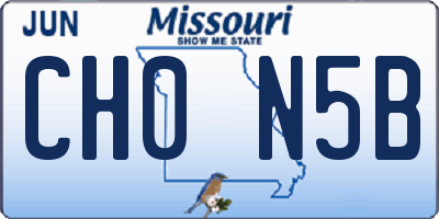 MO license plate CH0N5B