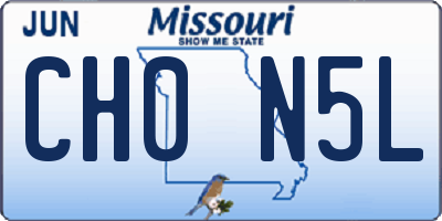MO license plate CH0N5L