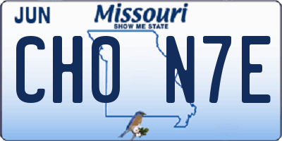 MO license plate CH0N7E