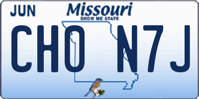 MO license plate CH0N7J
