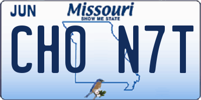 MO license plate CH0N7T