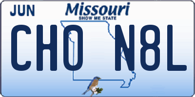 MO license plate CH0N8L