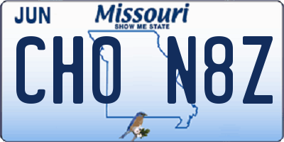 MO license plate CH0N8Z